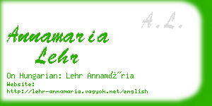 annamaria lehr business card